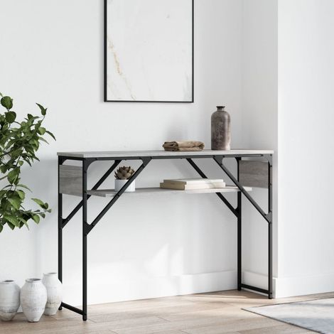 Konsolentisch mit Ablage Grau Sonoma 105x30x75cm Holzwerkstoff