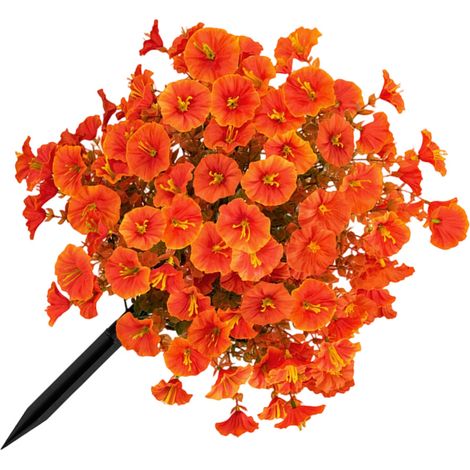 Estaca realista para planta de flor de campanilla - Naranja