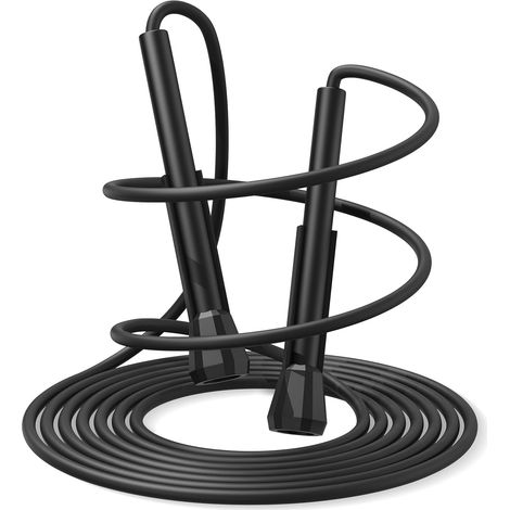 Corde à sauter, fitness, corde à sauter ajustable pour adultes et enfants, corde à sauter rapide avec poignée antidérapante, corde à sauter légère, corde à sauter pour l'entraînement et le conditionne (1/5)