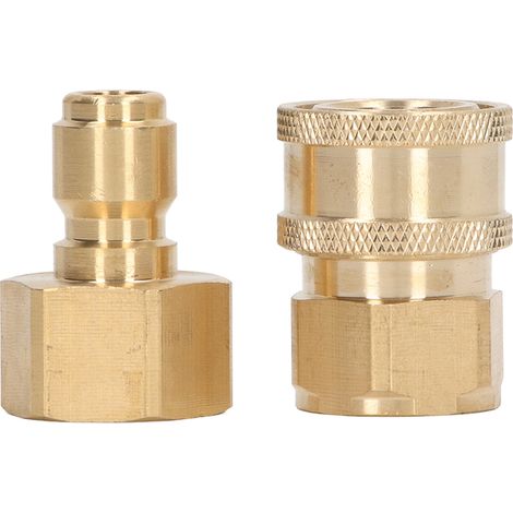 Raccord pour nettoyeur haute pression 5000PSI, adaptateur tuyau machine lavage connecteurs mâle femelle filetage M22x1,5mm bouchon prise (1/5)