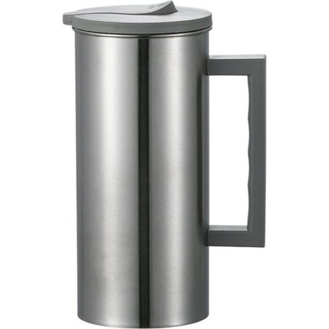 1 Pichet Acier Inoxydable, Gris, 1,8 L, Résistant Corrosion, Usage Domestique (1/5)