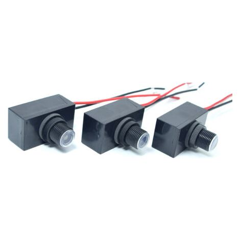 Interrupteur Crépusculaire 120V-227V avec Détecteur de Lumière - Lot de 3 Capteurs Étanches pour Éclairage Extérieur (1/5)