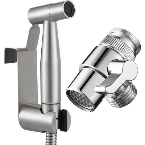 Kit de douche de lavabo en acier inoxydable avec douchette et tuyau de douche 2 m (1/5)