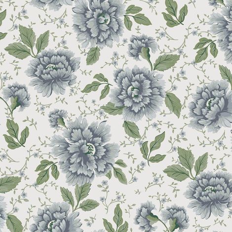 Laura Ashley Pickworth Posy Vliestapete Blau 10mx52cm (1/4)