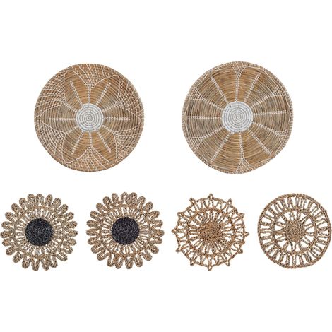 Decorazioni da muro alghe naturali set di 5 decorazioni fatte a mano stile africano Pintano (1/5)
