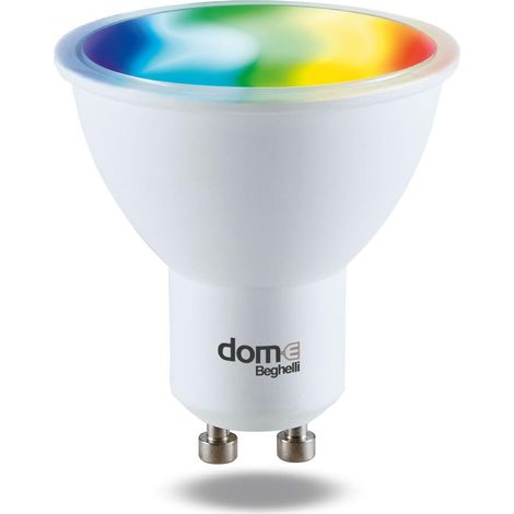 Ampoule LED SPOT GU10 RGB-CCT WiFi, Couleurs, Lumière Chaude et Froide, Contrôle Vocal, Domotique Facile, 1 Unité, Blanc (1/5)
