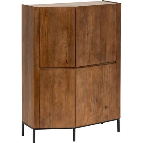 Buffet haut en bois de manguier et travertin Azure (1/5)