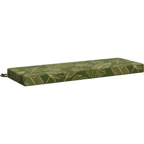 Coussin de banc SOEST 100 % polyester Modèle feuille vidaXL