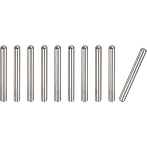 3 x 25 mm Dowel Pins, 10pcs 304 Stainless Steel Round Flat Head Chamfered Terminal Dowel Pin Wood Bunk Bed Shelf Pegs Support Shelves Tie Elements (1/5)