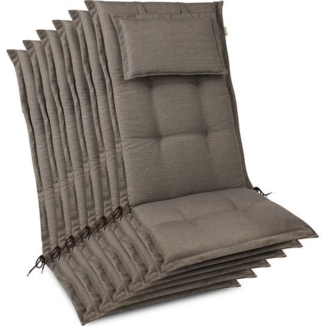 6 coussins d'appui haut de gamme 120 x 50 x 7 cm, taupe (1/4)