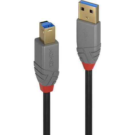 LINDY Câble USB USB 3.2 Gen1 USB-A mâle, USB-B mâle 1.00 m noir 36741 (1/5)