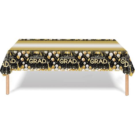 Nappe Jetable - Polyéthylène - 137 X 274 Cm - Pour Fêtes, Diplômes, Journées des Mères, Décorations de Table et de Mur (1/2)