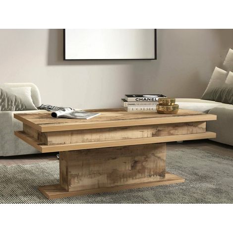 mesa de centro\ da salotto Leon, mesa de centro\ soggiorno, Mobile portaoggetti basso, mesa de centro\ da caffè, 100x55h42 cm, Acero (1/4)
