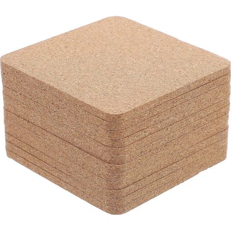 Dessous de verre carrés en liège, protection thermique pour la cuisine, lot de 12 (1/5)