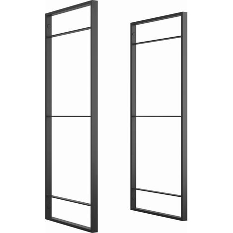 Emuca – Cadre d'étagère en acier peint noir – Hauteur 830mm – Étagère murale pour charge maximale élevée – Fixation murale incluse