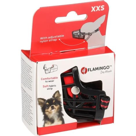 Muselière 27-34 cm SILAS XXS noir pour petit chien. - Flamingo (1/5)