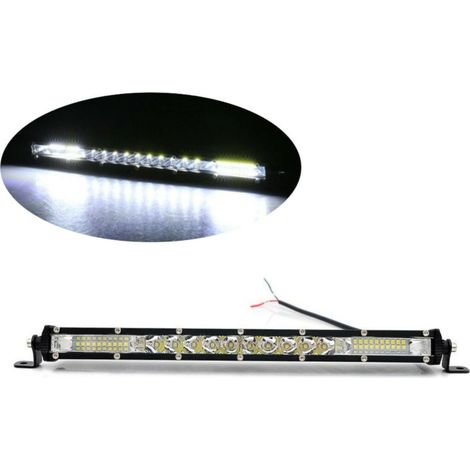 Barre LED de 28,5 cm, 4500 lm, 90 W, ultra-plate, 12–24 V — combo (faisceau large et spot)