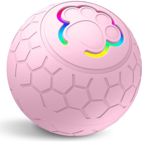 Balle Pour Chat - Interactif Auto-Mouvement 360 Degres - Pour Jeux Intérieurs - Silicone Souple - 1 Piece (1/5)