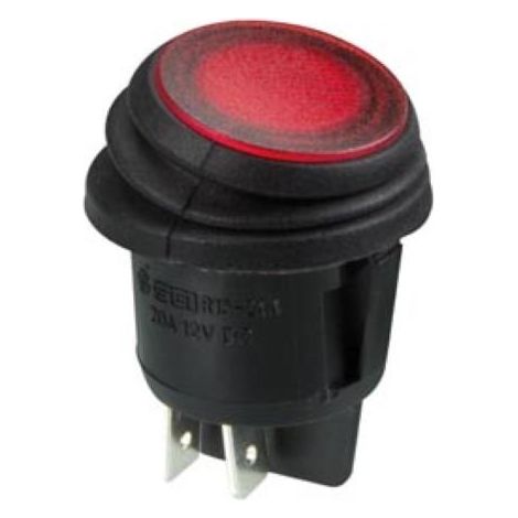 Interruttore a levetta illuminato - Rosso - 2p/ac-on (1/4)