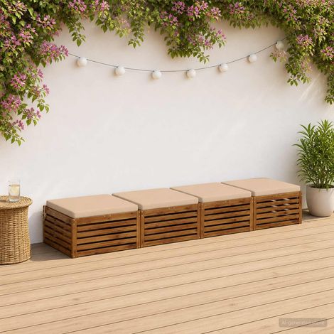 vidaXL Cojines de Asiento de 4 Piezas SOEST 4 uds. 100% Poliéster (1/5)