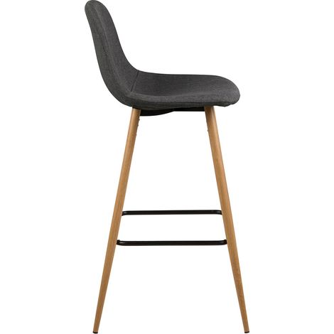 Wilma tabouret de bar tissu gris. (1/5)