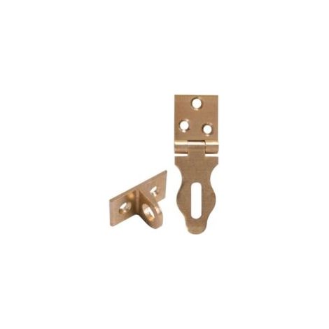 Porte-cadenas en laiton poli L 80 x l 25 mm trous de fixation à double fraisage - A & G LENNE - Crezuo