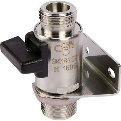 Support mural avec robinet d'arrêt, taille: 7 mm (1/2)