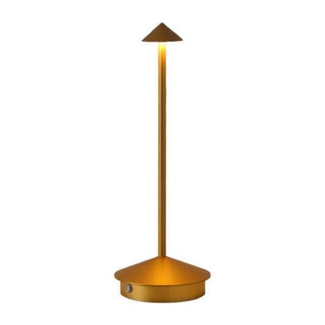 (Or) Lampe de table rechargeable portable, alimentée par batterie, éclairage à 3 tons, adaptée au bar de patio de restaurant de chambre à coucher (1/5)
