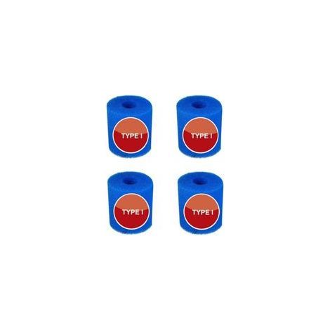 4pcs Cartouche filtrante réutilisable en mousse bleue pour piscine, 8,8 x 7,8 cm, type I,pour l'entretien du système de filtre à sable (I) (1/5)