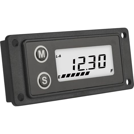 Indicateur Batterie LCD et Voltmètre Alarme batterie faible pour 12-48V Plomb, GEL, AGM, LiFePO4. Golfette, chariot élévateur, camping-car (1/5)