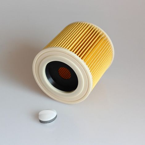 Cartouches filtrantes pour aspirateurs Kärcher, paquet de 3, compatibles avec les aspirateurs Kärcher WD3 Premium, MV3 et SE4002. (1/5)