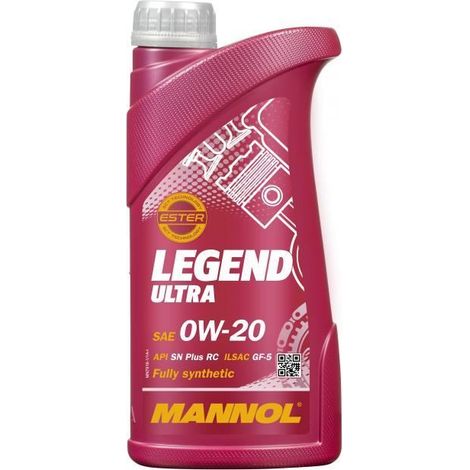ACEITE PARA MOTOR DE COCHE MANNOL 0W20 LEGEND ULTRA SN PLUS RC 1 LITRO (7918) (SINTÉTICO) (1/2)