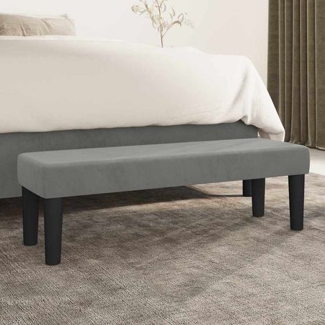 vidaXL Banc Gris clair 100x30x30 cm Velours (1/5)