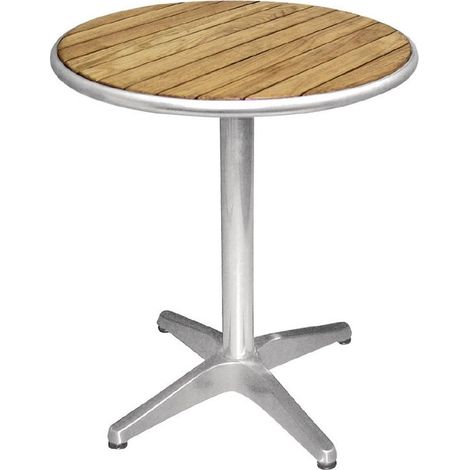 Table bistrot ronde frêne, aluminium (Ø)600 mm (1/5)