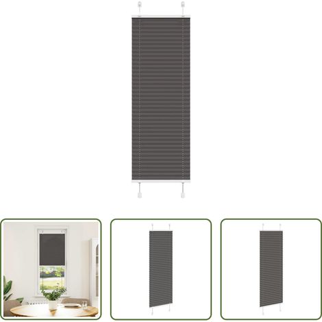 Fensterrollos - Plissee Schwarz 45x150 cm Stoffbreite 44,4 cm Polyester (1/5)