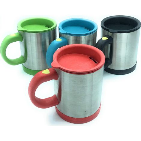 Tazza Termica Auto Mescolante Bicchiere Elettrico Automatico Da 350 ML Con Tappo (1/4)