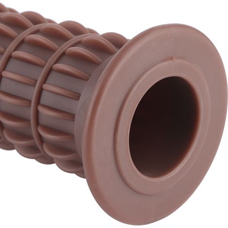 Guidon universel en caoutchouc marron 25-28 mm pour moto (1/4)