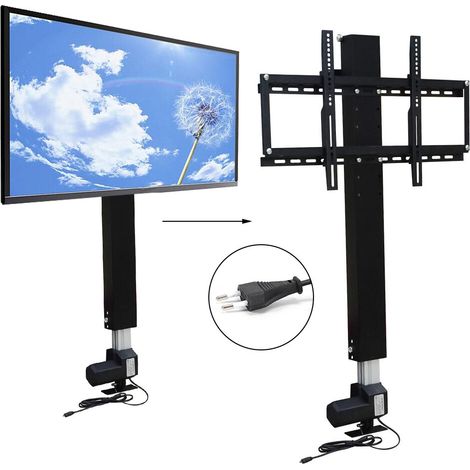 Gojoy – Support TV électrique réglable 26-57 cm – Télécommande – Charge 80 kg – Moteur silencieux – Design compact (1/5)