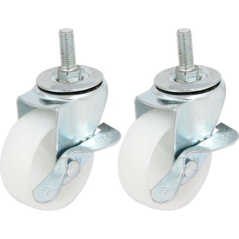 2,5-Zoll-Durchmesser M10x25mm Gewindezapfenbremse Roulette universelle pivotante 2St (1/3)