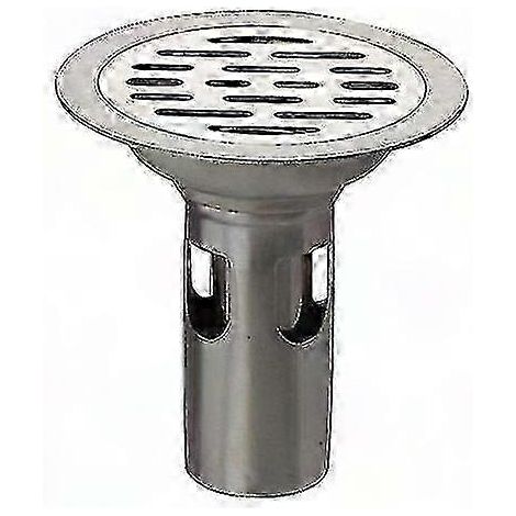 Bodenablauf aus Edelstahl 304, 10 cm Durchmesser, für Dusche und Bad, mit Edelstahl-Schutzgitter, robuste und korrosionsbeständige Wasserableitung (1/2)