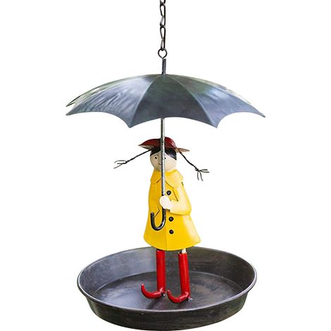 Mangiatoia decorativa in resina per uccelli, da posizionare su una terrazza, in giardino o su un albero. (1/5)
