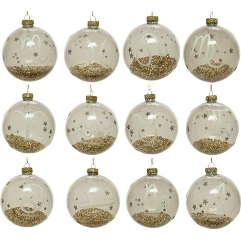PALLINA FRONZOLO ORO SEGNI ZODIACALI D 10 CM PREZZO CADUNO