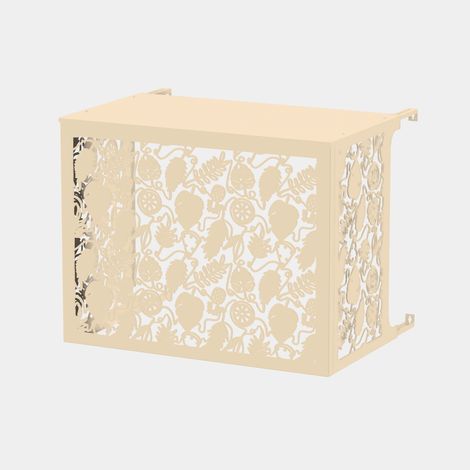 Cache climatiseur - Tropik Cache climatiseur - Tropik - Fixation murale - Ivoire RAL 1015 - Taille S (H 70 x L 90 x P 50-74 cm) (1/5)