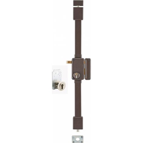 Thirard – Serrure multipoint en applique Beluga A2P* à tirage droite 3 points – Cylindre Transit 2 30x65mm – Pour porte épaisseur 45mm – Marron, 4 clés - Transit2