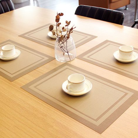Set de table lot de 10 PVC 45.5x30 cm résistant chaleur (1/3)