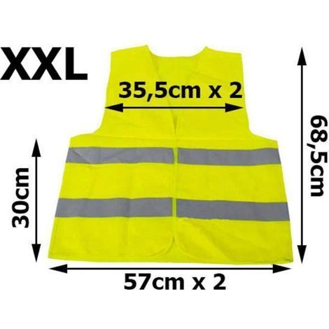 Gilet de Sécurité Haute Visibilité XXL – Jaune Réfléchissant 360° – Norme EN471 – Pour Conducteurs & Travailleurs – Straße Tech