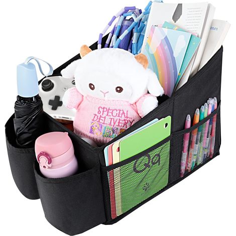 Organisateur Voiture, Pliable Organisateur de Siège Auto pour Siège Avant et Arrière Boîte de Rangement avec Porte-gobelets pour Jouets, Collations, Livres, Accesoire pour Voiture (1/5)