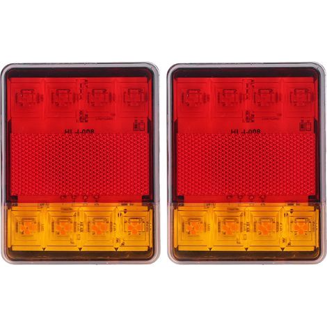 2 pièces feu arrière 12V 8LED feu de freinage arrière clignotant pour remorque caravane UTE camping-car ATV (1/5)