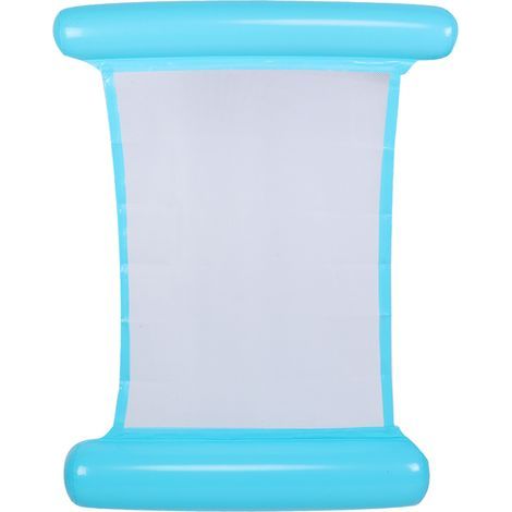 Lit gonflable portable flottant pour piscine, chaise d'eau hamac pliable bleu (1/5)
