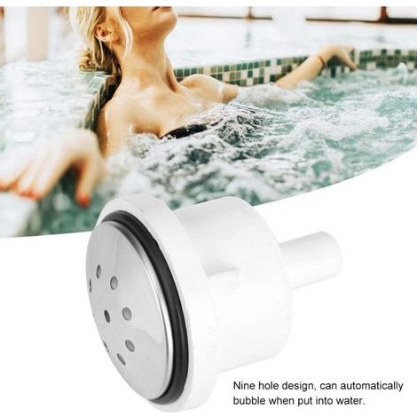 Buse de Massage, Baignoire Spa en Plastique 9 Trous Jet d'air Buse d'air de Rechange Spa Accessoire de Salle de Bain (1/5)